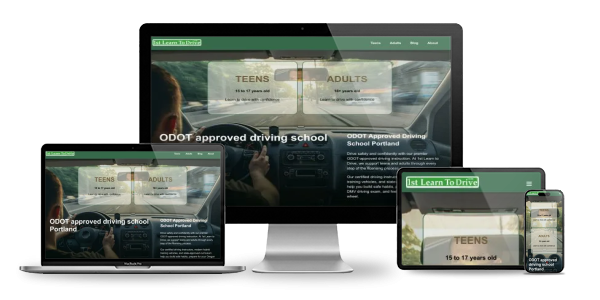 Website displayed across devices