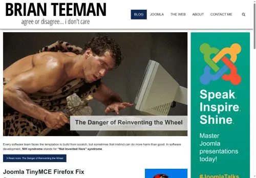 SEO report screenshot for brian.teeman.net