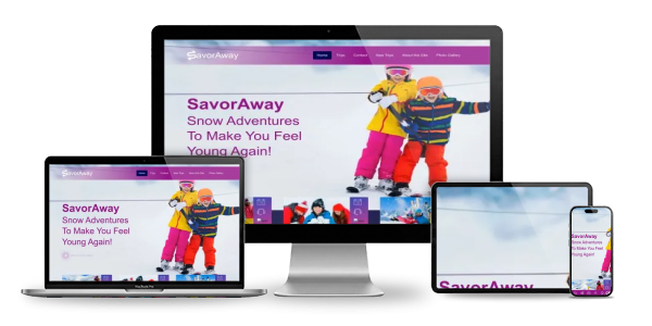 Website displayed across devices