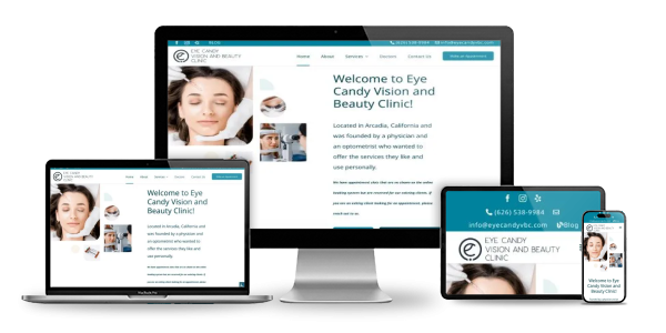 Website displayed across devices