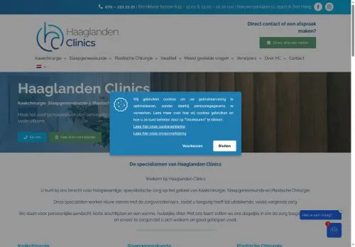 SEO report screenshot for haaglandenclinics.nl