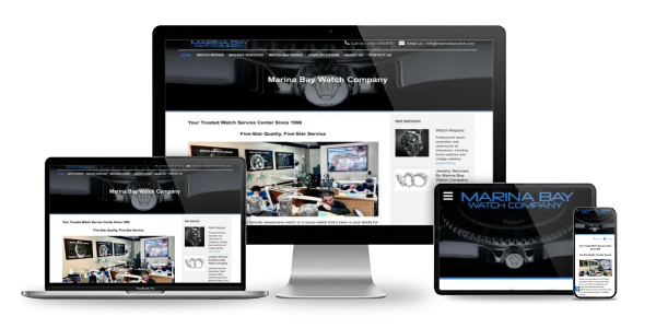 Website displayed across devices