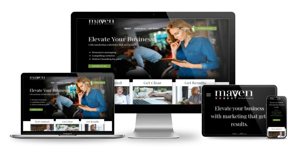 Website displayed across devices