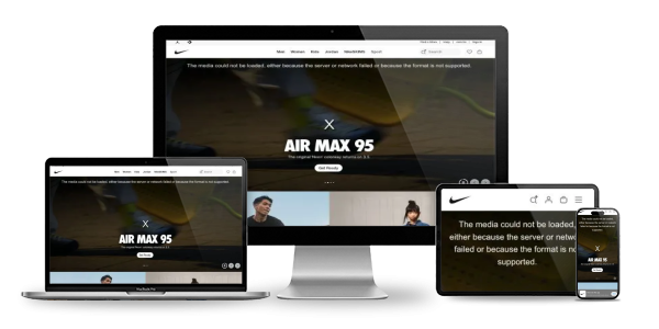 Website displayed across devices