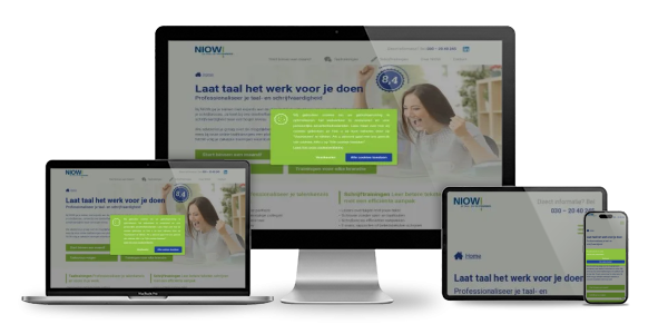 Website displayed across devices