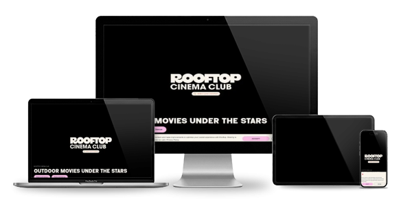SEO report screenshot for rooftopcinemaclub.com
