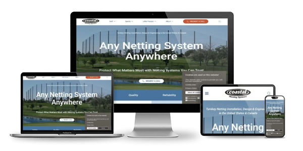 Website displayed across devices