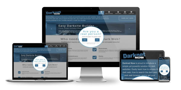 Website displayed across devices