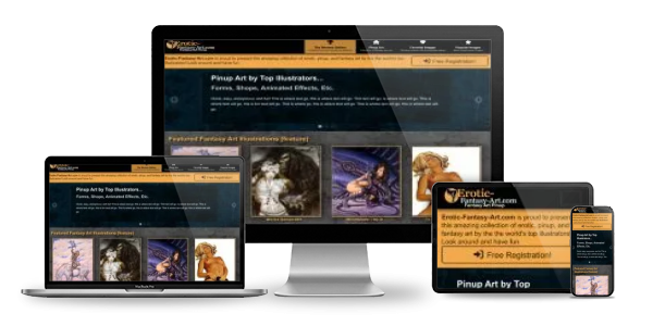 Website displayed across devices