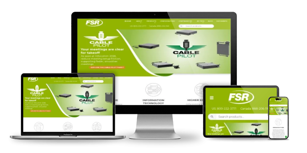 Website displayed across devices