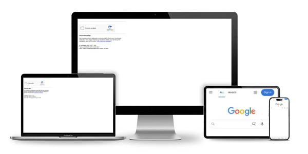 Website displayed across devices