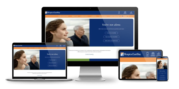 Website displayed across devices