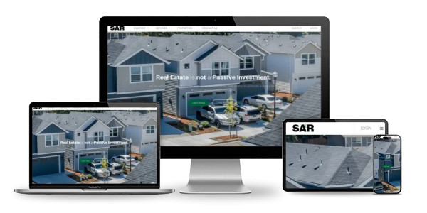Website displayed across devices