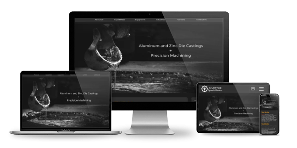 Website displayed across devices