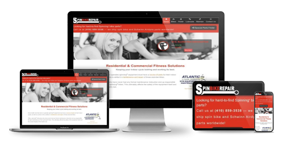 Website displayed across devices