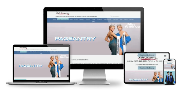 Website displayed across devices